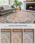 Pikkukuva 7 / 8: Vintage -matto 160 x 230 cm pörröinen akvamariini sininen