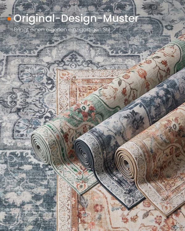Vintage -matto 160 x 230 cm pörröinen akvamariini sininen
