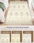 Miniatyrbillede 8 af 8: Boho Rug 120 x 170 cm Fluffy Sand Beige
