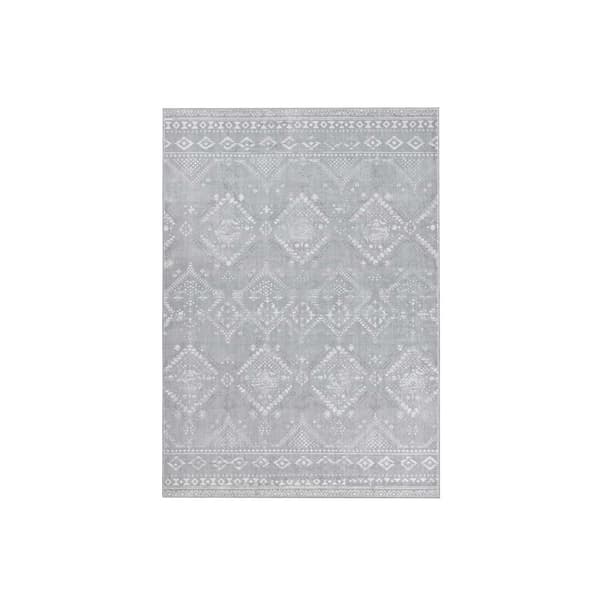 Boho Rug 160 x 230 cm fluffig duva grå