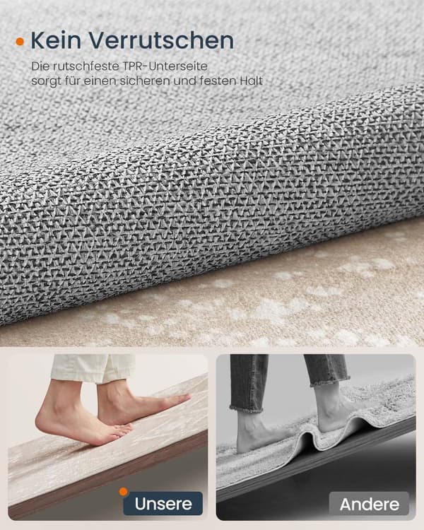 Boho Rug 200 x 290 cm fluffy cappuccino beige