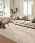 Miniatyrbillede 2 af 8: Boho Rug 200 x 290 cm fluffy cappuccino beige