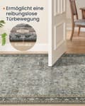 Miniatyrbillede 6 af 8: Tæppe i vintage stil 160 x 230 cm maskinvask valnødbrun