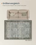 Miniatyrbillede 7 af 8: Tæppe i vintage stil 160 x 230 cm maskinvask valnødbrun
