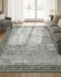 Miniatyrbillede 2 af 8: Tæppe i vintage stil 160 x 230 cm maskinvask valnødbrun