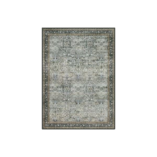 Tæppe i vintage stil 160 x 230 cm maskinvask valnødbrun
