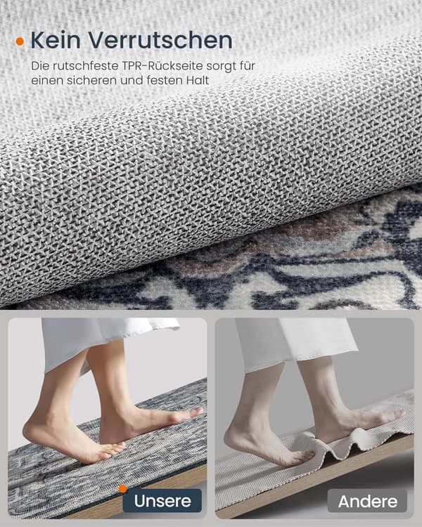 Vintage vloerkleed 140 x 200 cm pluizig duifgrijs