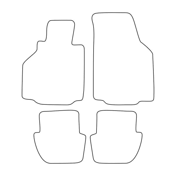 Set med golvmattor i velour för Porsche 911 typ 996 1997-2006 - röda detaljer