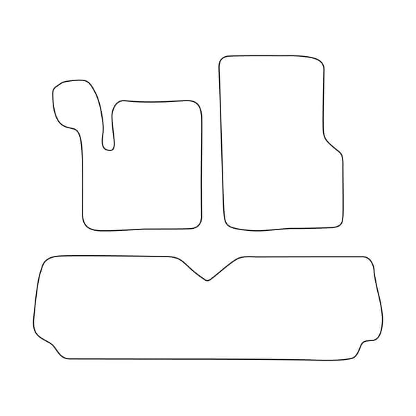 Set med velourmattor som passar Renault Espace III 1996-2002 5-sits - röda detaljer