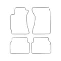 Miniatyrbild 2 av 7: Set med velourmattor som passar Subaru Forester II 2002-2007 - röda detaljer
