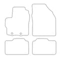 Miniatyrbillede 2 af 9: Sæt med velourmåtter til Toyota Aygo X 2022- - røde detaljer