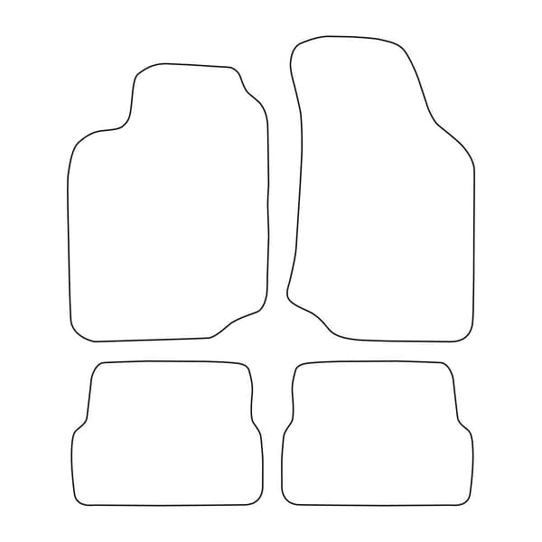 Veluurilattiamatot Volkswagen Golf III 1991-1999 - punaiset reunukset