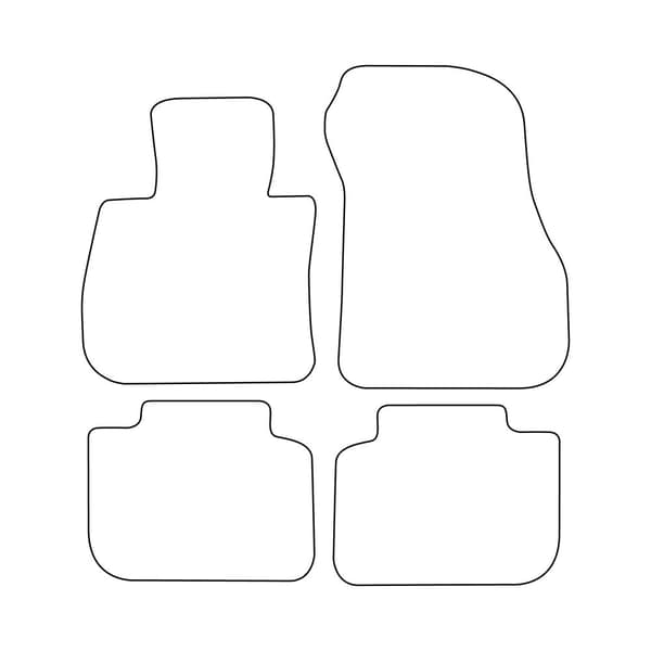 Set med velourmattor som passar BMW 2-serie F45 Active Tourer 2014-2022 - svarta detaljer