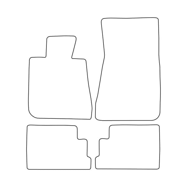 Set med golvmattor i velour som passar BMW 6-serie E24 1975-1989 - svarta detaljer