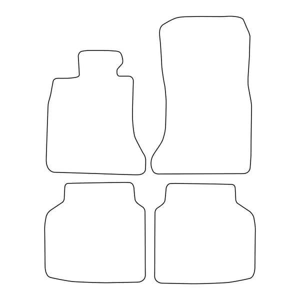 Set med velourmattor som passar BMW 7-serie F02 (lång) 2008-2015 - svarta detaljer