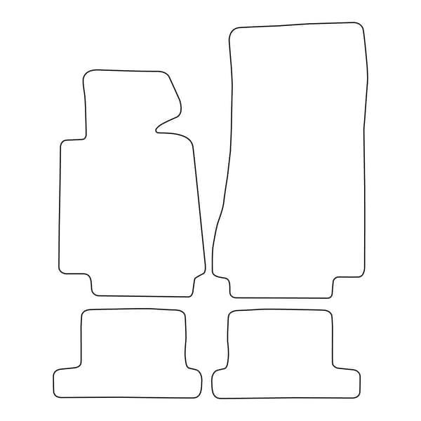 Set med golvmattor i velour som passar BMW 8-serie E31 1989-1999 - svarta detaljer