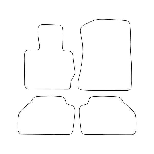 Set med golvmattor i velour som passar BMW X3 F25-serien 2010-2017 - svarta detaljer