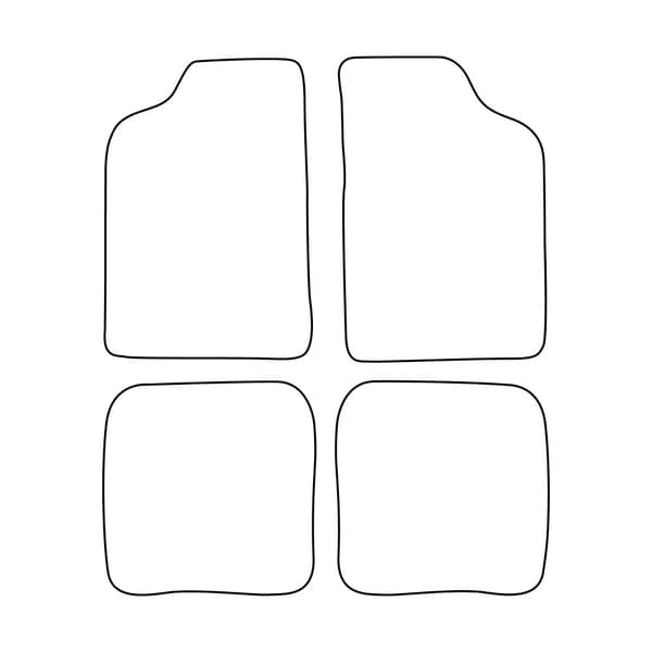 Set med velourmattor som passar Citroën Saxo 1998-2003 - svarta detaljer