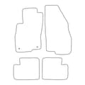 Miniatyrbild 2 av 9: Set med velourmattor som passar Fiat Albea 2002-2010 - svarta detaljer