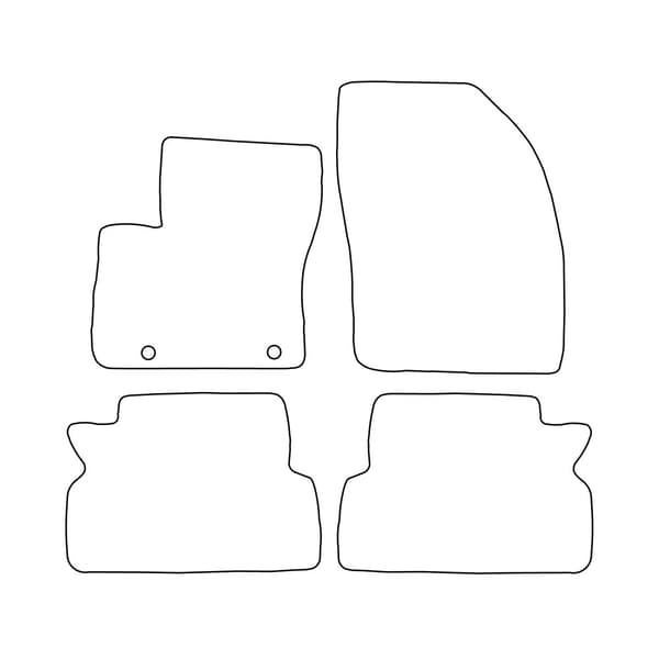 Sæt med velourmåtter til Ford C-max I 2003-2010 - sorte detaljer