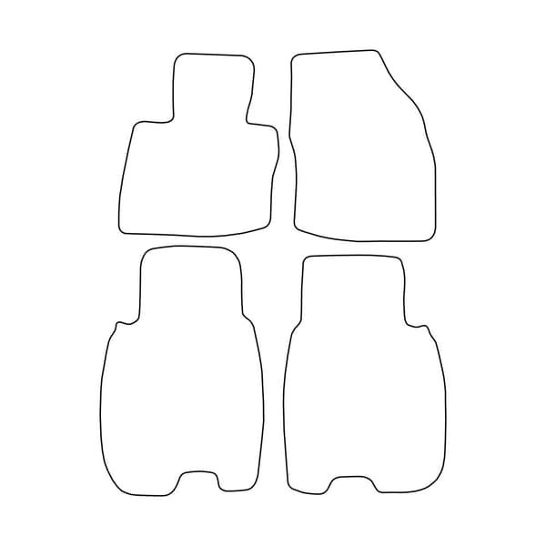 Sæt med velourmåtter til Honda Civic VIII 3-dørs 2006-2011 - sorte detaljer