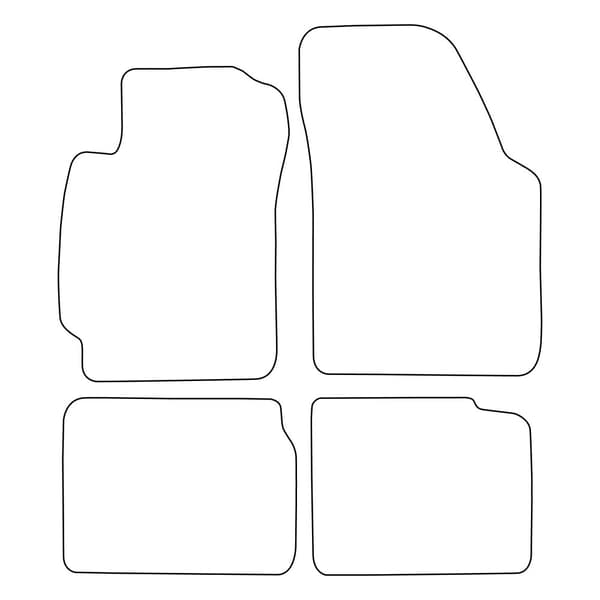 Veluurilattiamatot Honda HR-V I 5-oviseen 1999-2005 - mustat koristeet