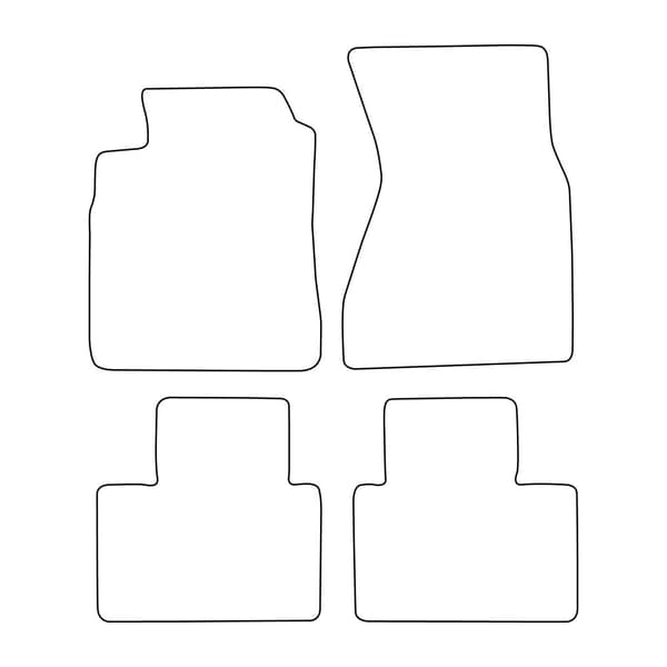 Set med velourmattor för Audi A8 D2 1994-2002 - blå detaljer