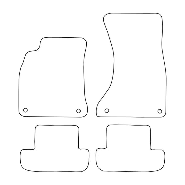 Set med velourmattor för Audi RS5 2010-2015 - blå detaljer