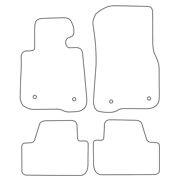 Sæt med velourmåtter til BMW 4-serie F33, F83 2013-2020 - blå detaljer