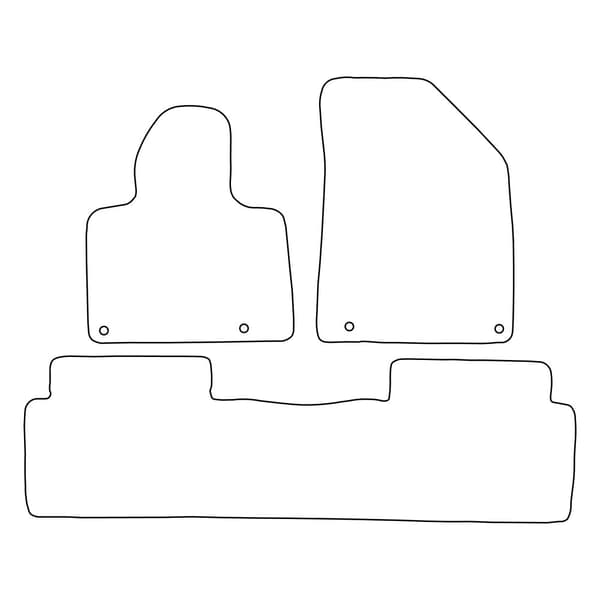 Set med velourmattor för Citroën C5 II 2008-2017 - blå detaljer