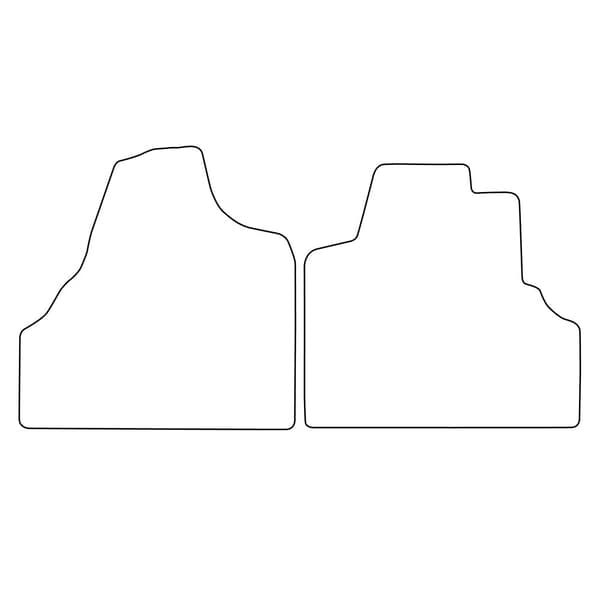 Set med velourmattor som passar Citroën Jumpy II 2/3-sits 2007-2016 - blå lister