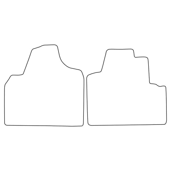 Sæt med velourmåtter, der passer til Fiat Scudo II 2/3-sæder 2006-2016 - blå detaljer