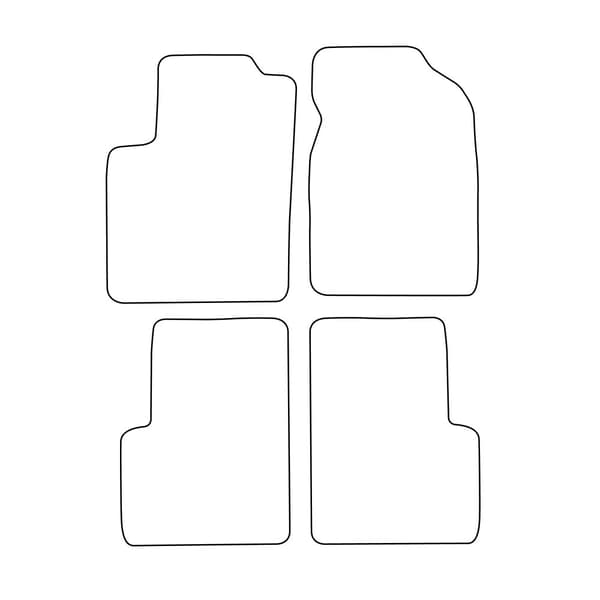 Sæt med velourmåtter til Ford Ka II 2008-2016 - blå detaljer