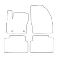 Miniatyrbild 2 av 9: Set med velourmattor som passar Ford Kuga I 2008-2011 - blå detaljer