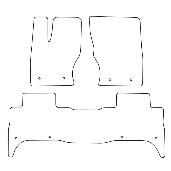 Täydellinen veluurilattiamattosetti Land Rover Range Rover Sport II 2013-2022 - siniset reunukset