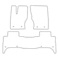Pikkukuva 2 / 9: Täydellinen veluurilattiamattosetti Land Rover Range Rover Sport II 2013-2022 - siniset reunukset