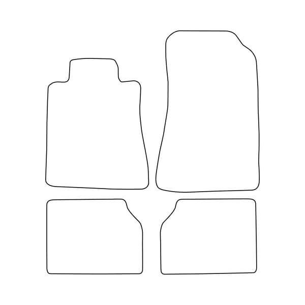 Sæt med velourmåtter til Mercedes S-klasse W140 1991-1998 - blå detaljer