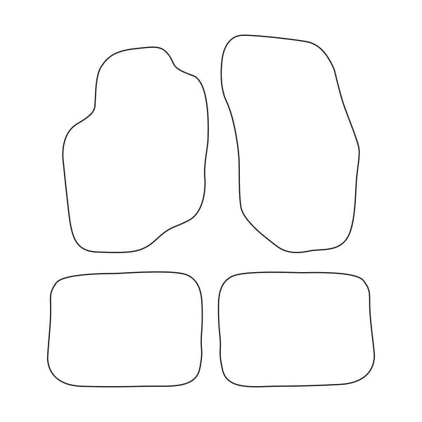 Set med velourmattor som passar Mitsubishi Lancer VI 1996-2003 - blå detaljer