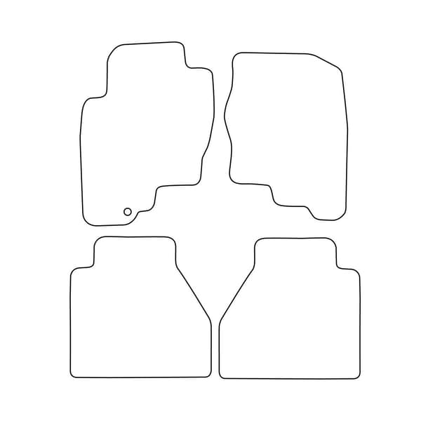Täydellinen veluurilattiamattosetti Nissan Navara III 2005-2014 5-oviseen - siniset koristeet