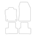Miniatyrbild 2 av 9: Set med golvmattor i velour som passar Opel Astra L 2022- - blå detaljer