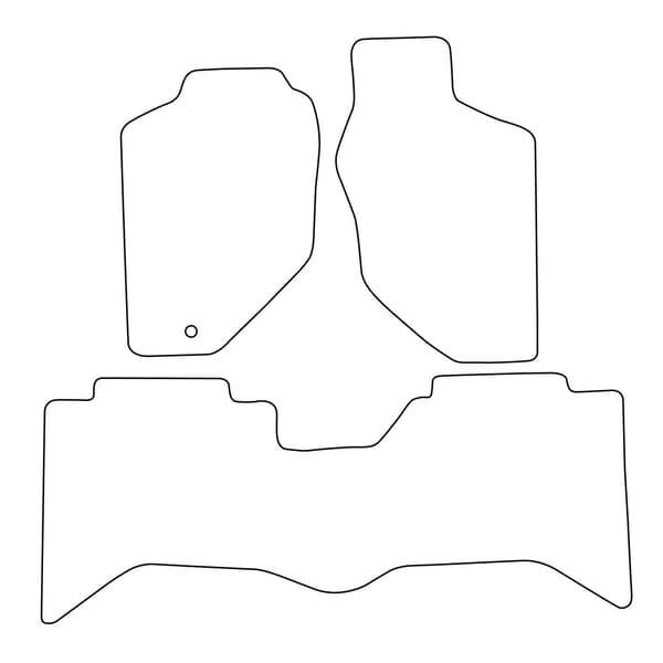 Komplett set med velourmattor som passar Opel Frontera II B 1998-2004 - blå lister