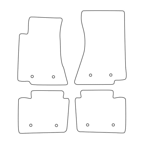 Komplett set med velourmattor som passar Opel Omega II B/C 1994-2004 - blå lister