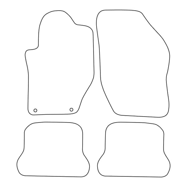 Velour-matot Peugeot 308 CC 2009-2013 - siniset reunukset
