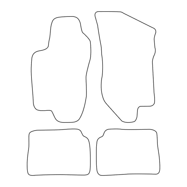 Veluurilattiamatot Alfa Romeo 145 1994-2001 - punaiset reunukset