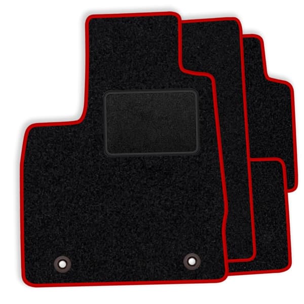 Set med golvmattor i velour för Audi A3 II 8P 2003-2013 - röda detaljer