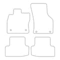 Miniatyrbild 2 av 9: Set med velourmattor för Audi A3 IV 8Y Sportback 2020- - röda detaljer