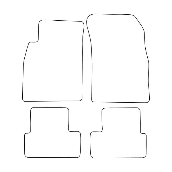 Veluurilattiamatot Chevrolet Cruzeen 2009-2016 - punaiset reunukset