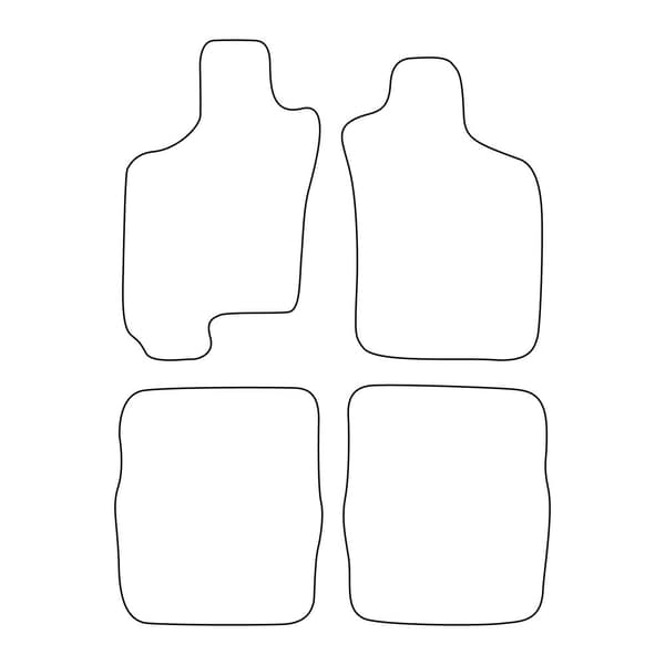 Set med velourmattor som passar Fiat Palio Weekend 1996-2001 - röda detaljer