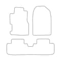 Miniatyrbild 2 av 7: Set med velourmattor som passar Honda Civic VII 4-dörrars 2000-2005 - röda detaljer