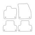 Miniatyrbild 2 av 9: Komplett set velourmattor för att passa Land Rover Range Rover Evoque I 2011-2018 - röda detaljer